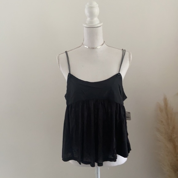 FREE PEOPLE FP MOVEMENT CATCH ME DRIFT TANK TOP IN BLACK SHEER SEXY BEACH small - Picture 8 of 17